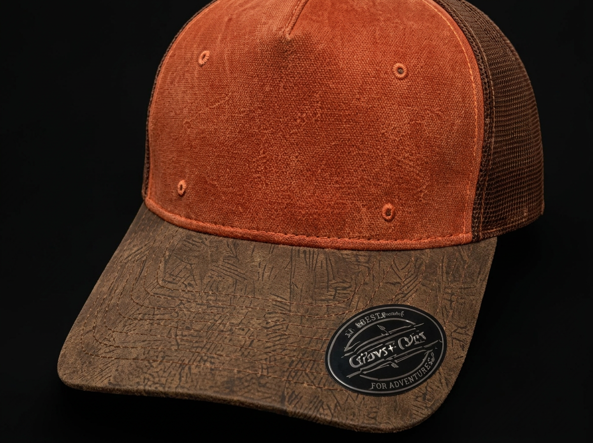 Gorra Rústica Outdoor de Heenrri Caps con placa metálica grabada